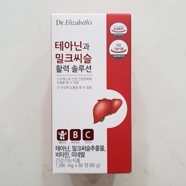 닥터엘리자베스 <b>테아닌과 밀크씨슬 활력 솔루션</b> 1000mg x 60정