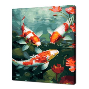 에코솔 셀프페인팅 행복을 주는 삼여도 28색 동양화 정물화 40x50cm DIY 명화그리기