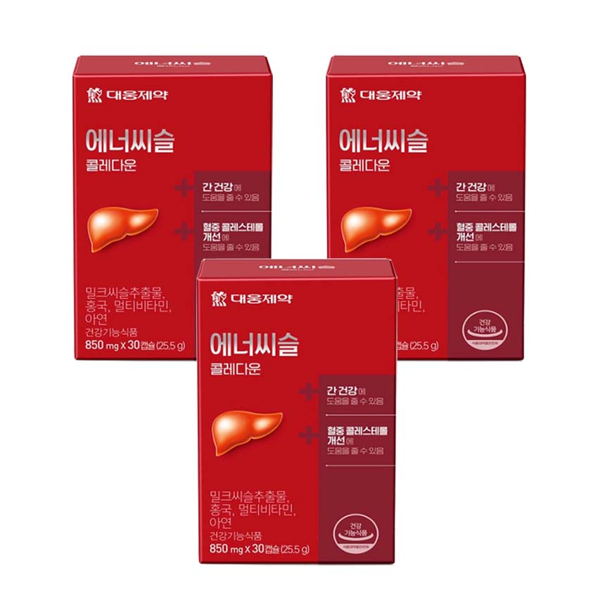 <b>대웅제약</b> 에너씨슬 콜레다운 30캡슐 3개 <b>콜레스테롤</b>