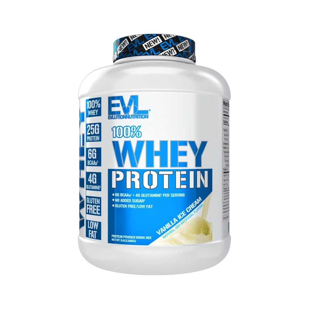 <b>에볼루션뉴트리션</b> Evl 100% 웨이 프로틴 바닐라 아이스크림 2.268kg