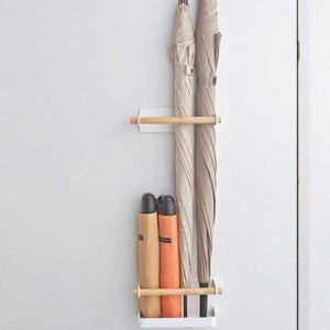 현관 인테리어 정리 자석부착 철제 우산걸이 선반