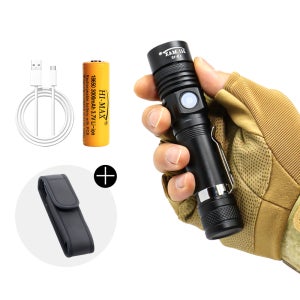 아노라이트 미니후레쉬 휴대용 C타입 충전용 18650 등산용손전등 LS10 일반세트