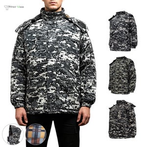 웨어몬 WF 겨울 밀리터리 야상점퍼 후드 기모 야외 작업 3컬러