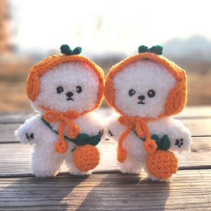 귤뽀송이 비숑 푸들 귀여운 강아지 인형 키링 가방 액세서리 백참