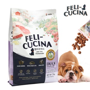 아스쿠 펠리쿠치나 반습식 오리 3kg 강아지 사료