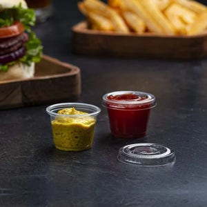 일회용 소스통 4온스 평 돔뚜껑 박스 2500개