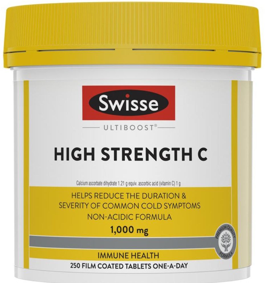 <b>스위스</b> 고함량 <b>비타민 C</b> 1000mg Swisse <b>Vitamin C</b> 250캡슐, 1개