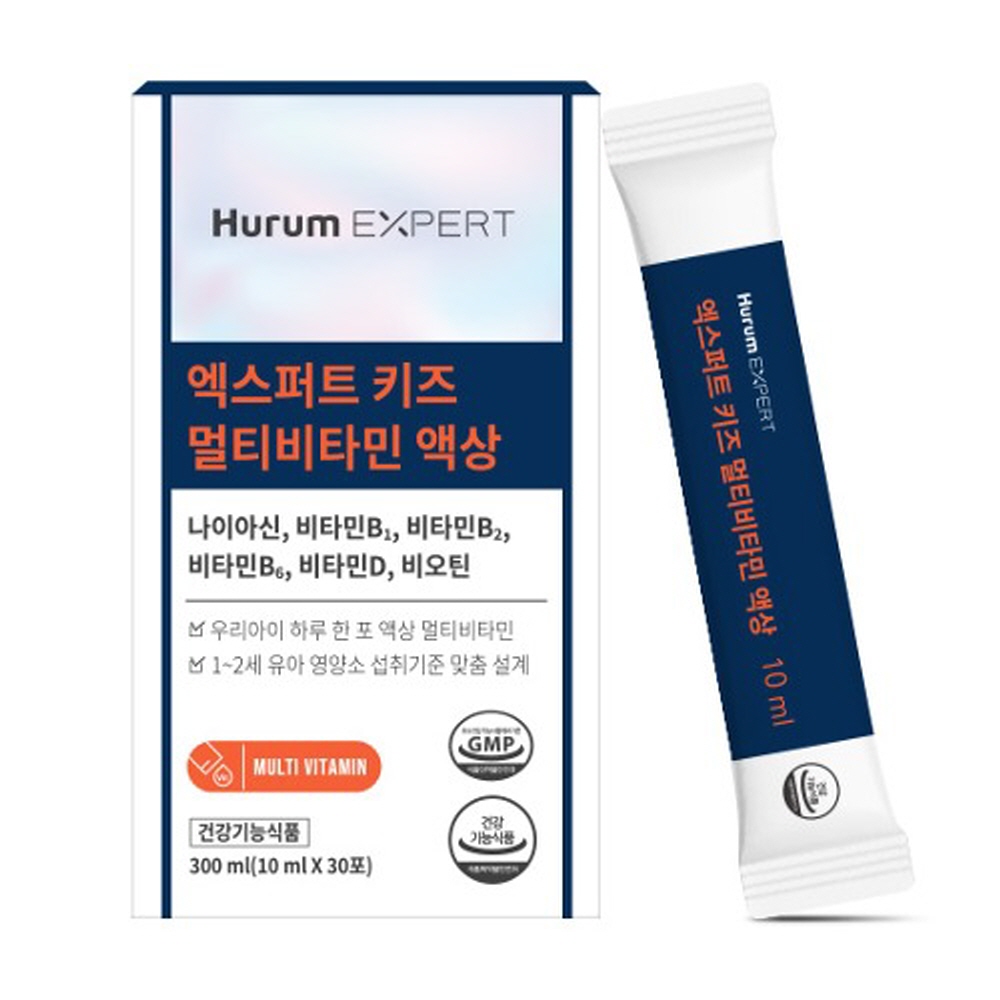 엑스퍼트 키즈 멀티 비타민 액상 30포 유아 어린이 청소년 종합 영양제 VITAMIN B군 비타민D3 비오틴 나이아신 홍삼 <b>프로폴리스</b> 칼슘 편식하는아이 알약못드시는분 베리맛 활성형