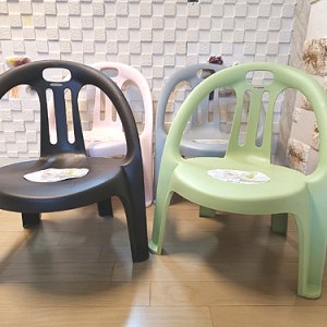 유아 유치원 패밀리등받이 의자 간이 플라스틱