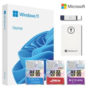 [한국MS정품] MS 윈도우11 홈 FPP 처음사용자용 영구사용 설치USB