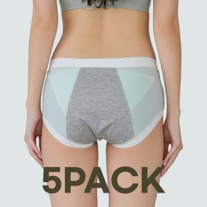 코지 위생팬티 5매입 언더액티브 3중방수포 여성 샘방지 초경 면 모달 여자 생리 팬티