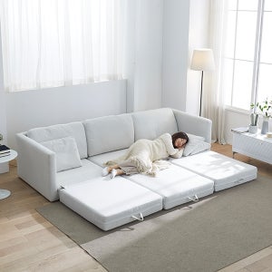 [지베스] 앤 아쿠아 패브릭 접이식 소파베드 4인 침대소파 데이베드