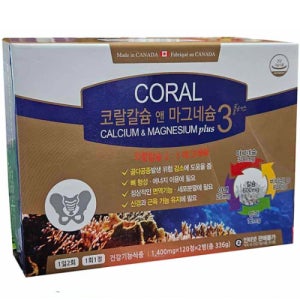 코랄칼슘앤 마그네슘 3플러스 1,400mg x 240정 4개월분 골다공증 고칼슘 비타민D 망간 아연 미네랄