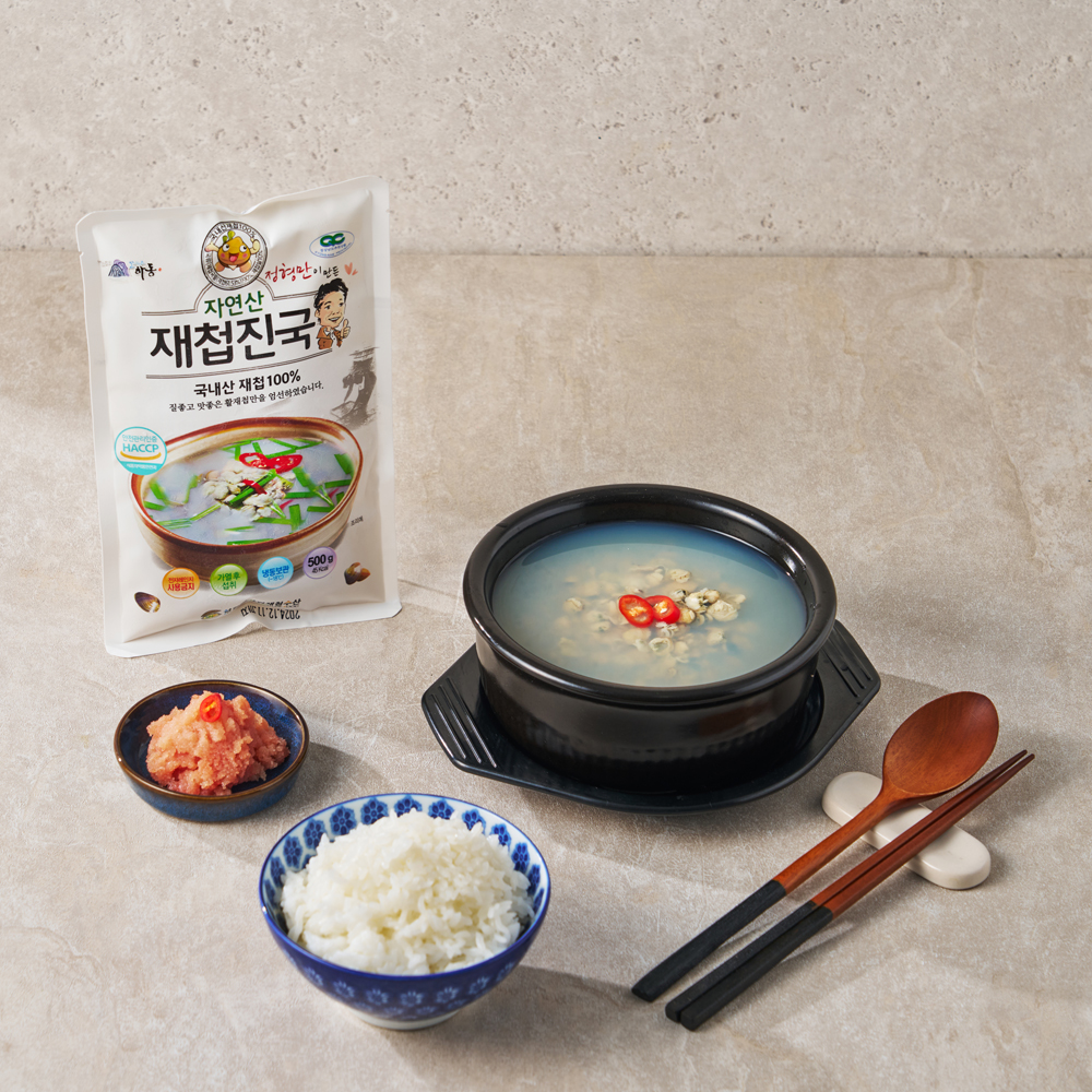 하동 섬진강 재첩국 100% 정형만 제첩국
