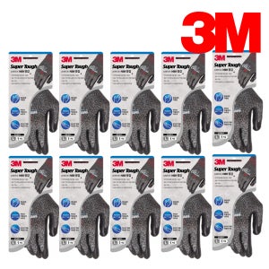 3M 슈퍼터프 NBR 장갑 산업 안전 코팅 작업 산업 현장 블랙 멜란지 (10개입)