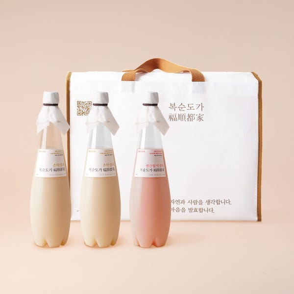 [선물포장] 복순도가 손막걸리 2병 + 빨간쌀 막걸리 1병 세트
