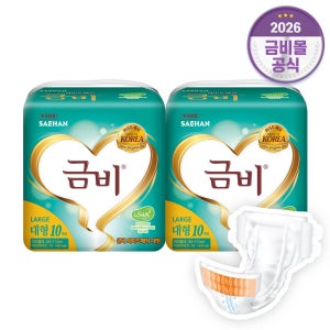 금비 성인용 겉기저귀 와이드매직 대형 SHA306, 10개입, 2개