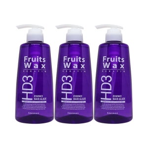 과일나라 후르츠왁스 케라틴 헤어글레이즈 3개 500ml