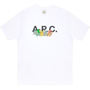 [아페쎄] 포켓몬 더 크루 반팔 티셔츠 화이트 남성 COBQX H26310 AAB