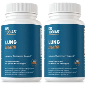 닥터토비아스 Lung Health 렁 헬스 동충화초 퀘르 세틴 브로 멜라인 60캡슐2통