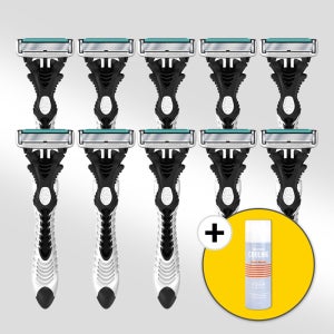 도루코 일회용면도기 페이스6 6중날 10개 휴대용면도기