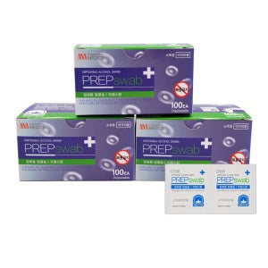 ANA 프랩 스왑 3개(300매입) 천연코튼 일회용 알콜스왑