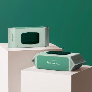 베베숲 시그니처 위드그린 스탠다드 아기물티슈 70매 캡형 10+10팩