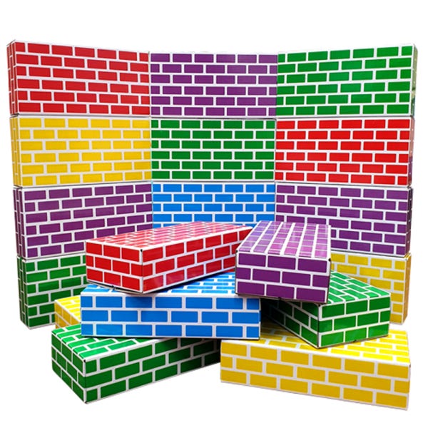 [나우에듀]컬러 종이벽돌 50pcs