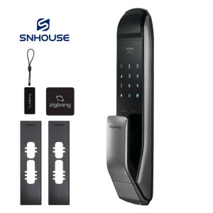 [방문설치]직방 삼성 푸시풀 현관문 번호키 주키 도어락 교체 SHP-P51+고급보강판