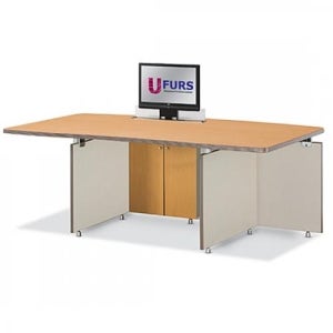 실속 UFS 게임책상 고급 LCD 승하강 마스터컴퓨터책상 PC방책상