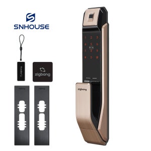 [포토리뷰] [방문설치] 삼성 직방 지문인식 푸시풀 현관문 도어락 번호키 P71+고급보강판