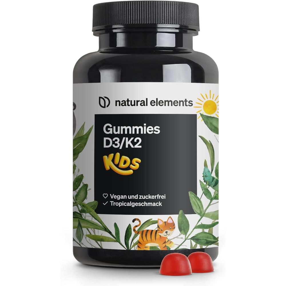 독일 네추럴 엘레먼츠 natural elements Vitamin D3 K2 어린이 비타민D3 + 비타민K2 구미 120정