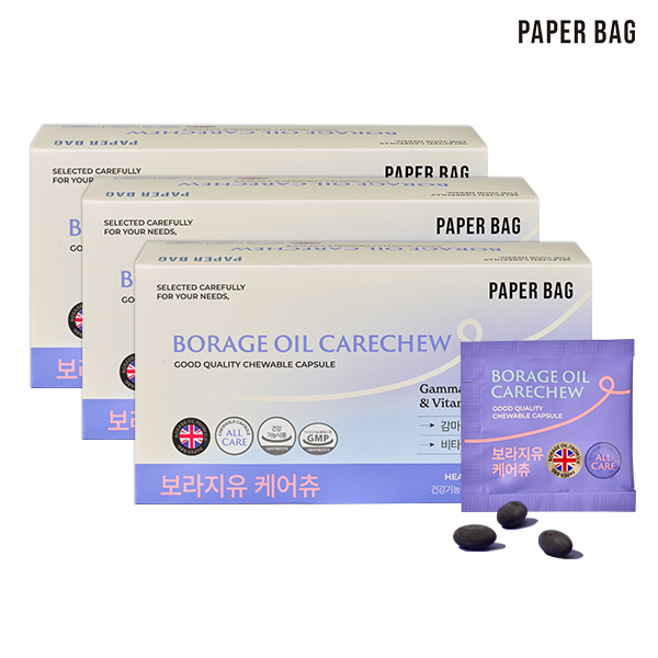페이퍼백 6주분 <b>감마리놀렌산</b>(<b>GLA</b>) 보라지유 케어츄