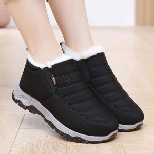 2컬러- 캐주얼 여성 방한 운동화 가벼운 겨울 슬립온 신발