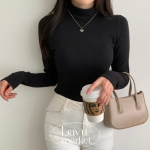 [기모ver] 착용감 보온력 최고! 기모 쫀쫀 스판 폴라티 기본 폴라 긴팔 티셔츠