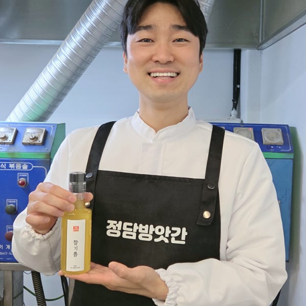국산 참기름 저온압착 170ml 정담방앗간