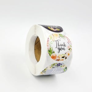 선물 꽃포장 감사 스티커 8종 500장 (3.8cm)