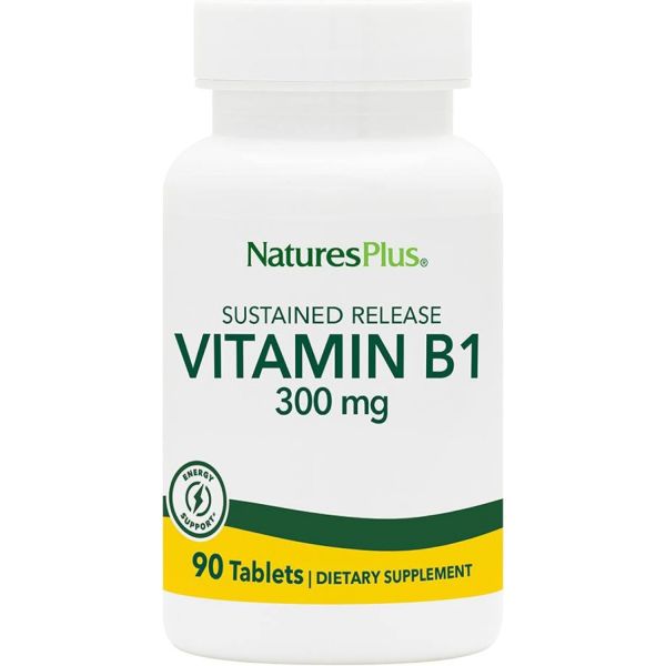<b>내이처스플러스</b> <b>NaturesPlus</b> 비타민 B1 티아민 HCI 서방정 300mg 90회분