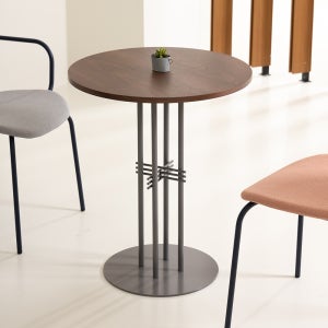 데온 다이닝 테이블 원형 디자인 인테리어 테이블 보조 티 탁자 거실 원탁(600/월넛)