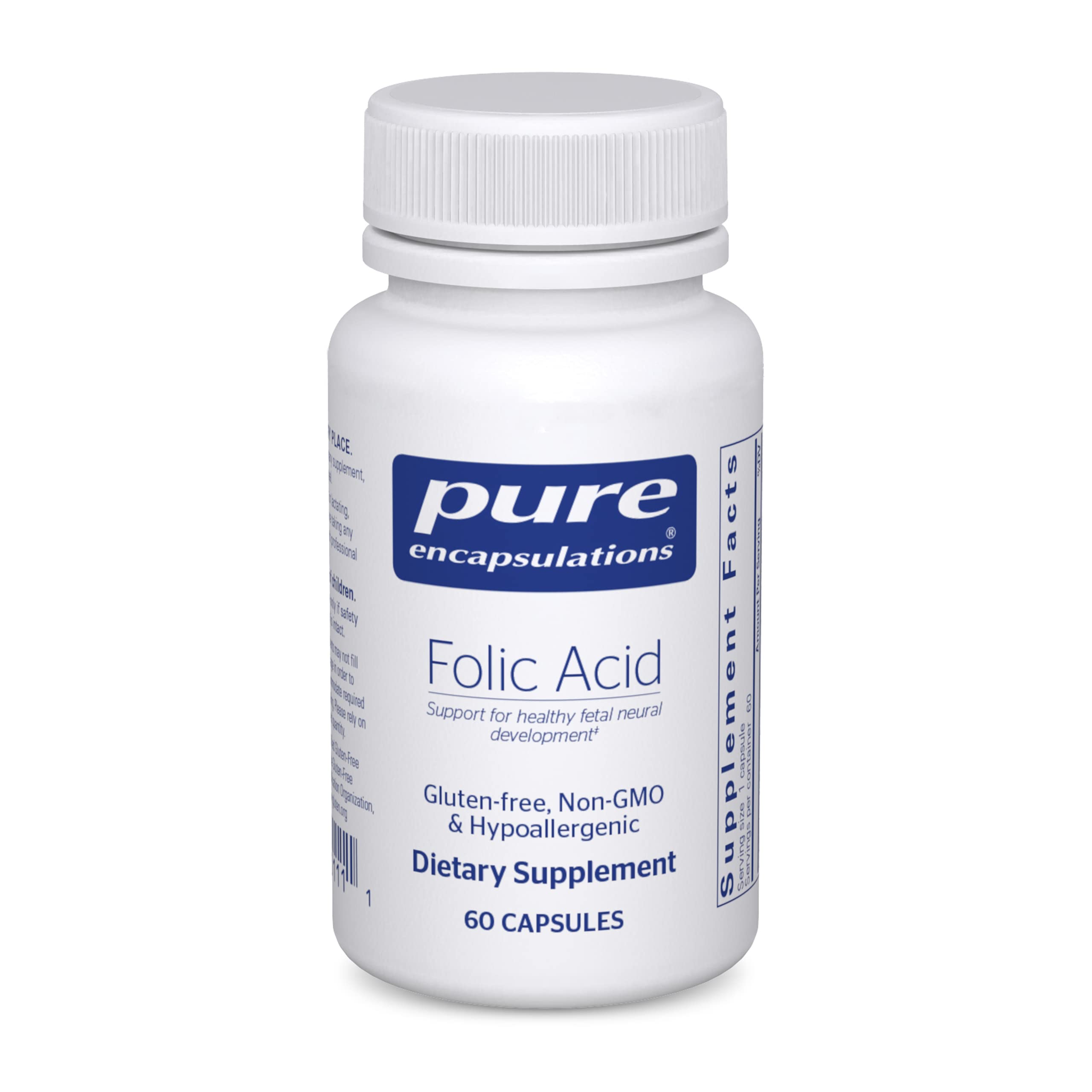 퓨어인캡슐레이션 <b>Pure Encapsulations 엽산</b> 800 mcg 베지캡슐 60정