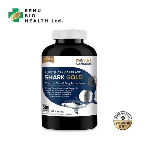 콘드로이친 상어연골 SHARK GOLD 칼슘 인 500캡슐 10개월분