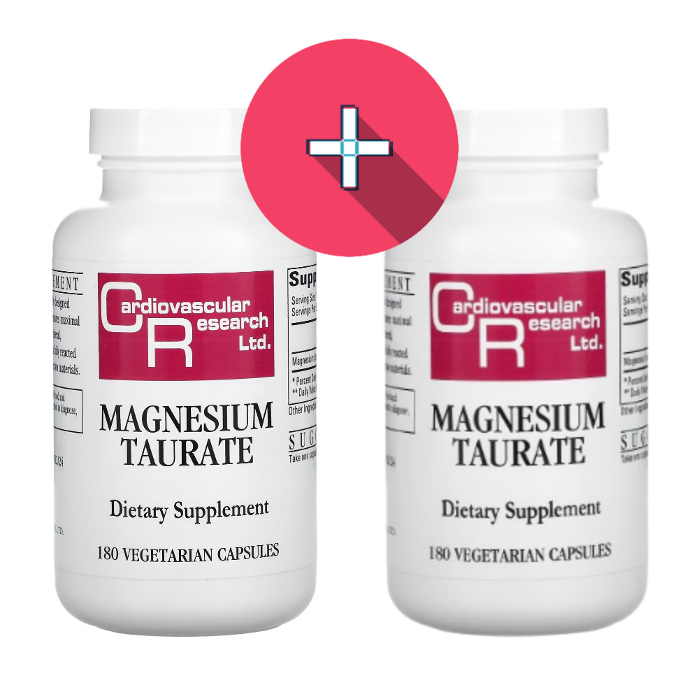 <b>카디오베스큘러 리서치 마그네슘</b> 타우린염 타우레이트 180베지캡슐 2개