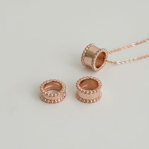 14k 18k 빼를리 볼 라인 민자 팬던트 목걸이 - 4.5mm 6mm 7mm