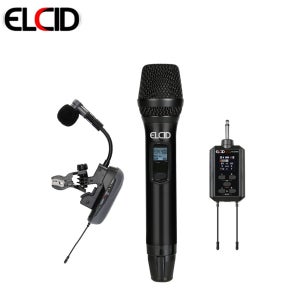 ELCID HS-EM66 휴대용 충전식 수신기 2채널 에코 무선마이크 핸드+색소폰