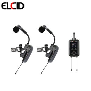 ELCID HS-EM66 휴대용 충전식 수신기 2채널 에코 무선마이크 색소폰+색소폰