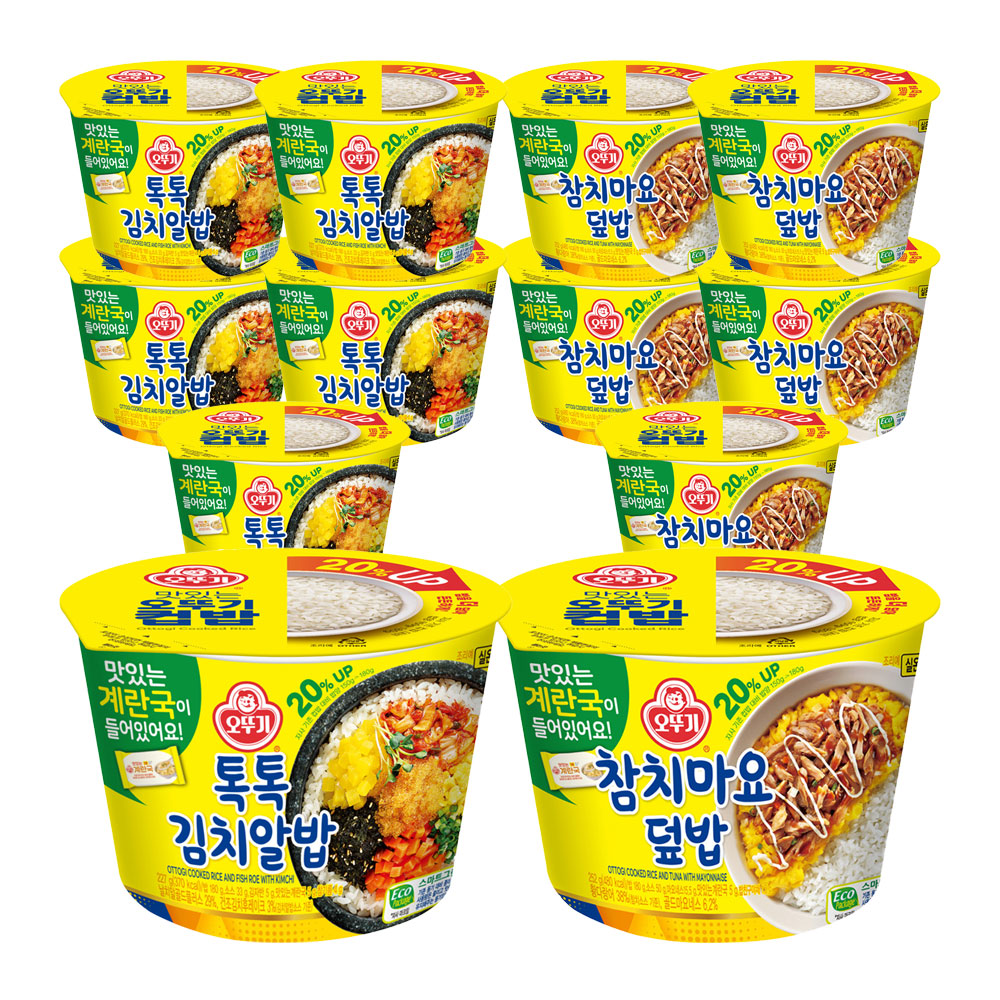 오뚜기 컵밥 톡톡김치알밥 6개+참치마요덮밥 6개 외 20종