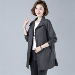 40-50대 여성용 트렌치 코트 캐주얼 자켓 코트 점퍼 봄 가을 엄마옷 마담옷 AC127