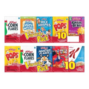아침대용 캘로그 시리얼 맛보기 미니 소포장 10박스 버라이어티팩
