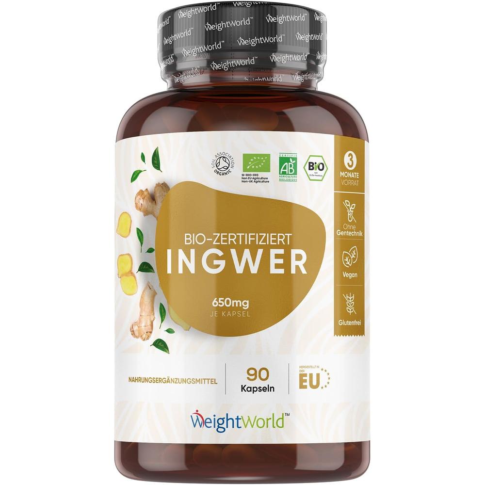 독일 <b>웨이트월드</b> WeightWorld Ginger 진저 생강 추출물 650 mg 90정