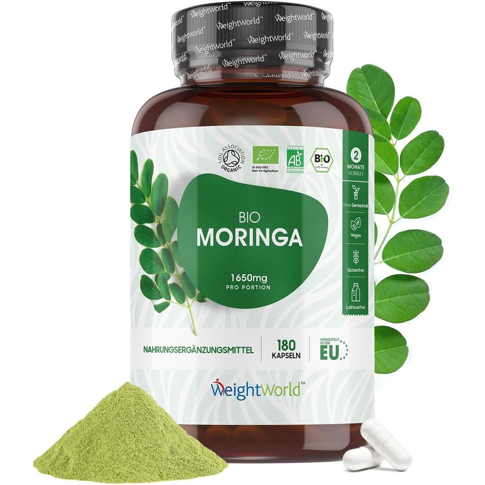 독일 <b>웨이트월드</b> WeightWorld Bio Moringa 모링가 올레이페라 1650mg 180정